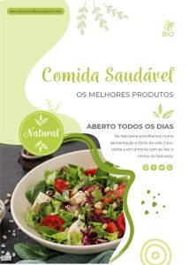 flyer panfleto restaurante bio vegan nasce design